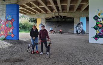 Street art at Nene Park. The Jubilation! project is part of a series of projects taking place in the Park celebrating the Platinum Jubilee.