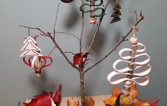 Hand made leather crafts ready for Christmas
