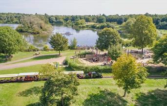 The miniature train in Ferry Meadows