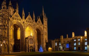 Peterborough Cathedral at Christmas