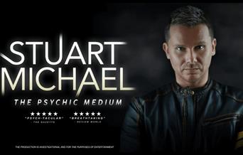Image of Stuart Michael. Text reads: Stuart Michael the Psychic Medium.