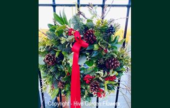 Wreath making at Elton Hall