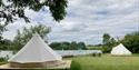 Bell tents in Nene Park