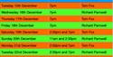 A Christmas Carol Showings List
