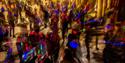 Silent Disco on the moon in Peterborough Cathedral