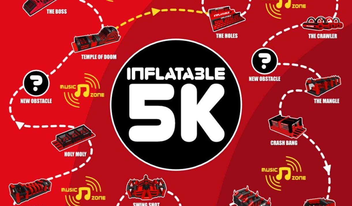 The obstacles on the Inflatable 5k
