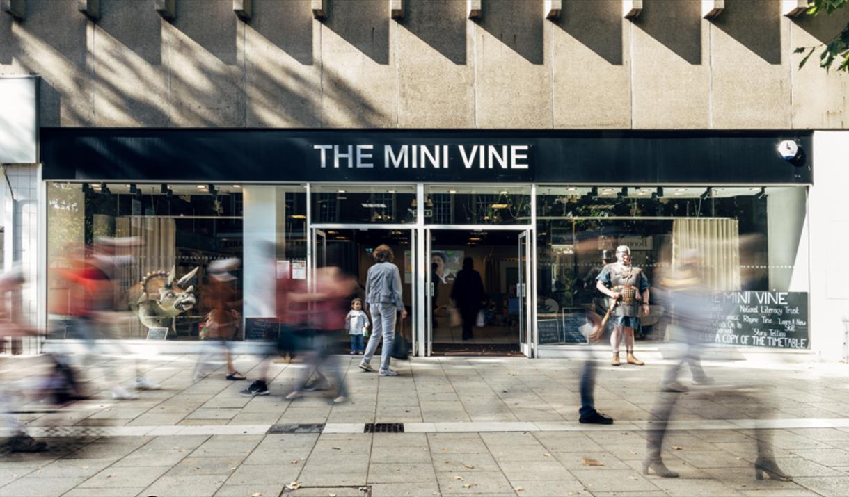 Entrance to The Mini Vine on Bridge Street in Peterborough city centre