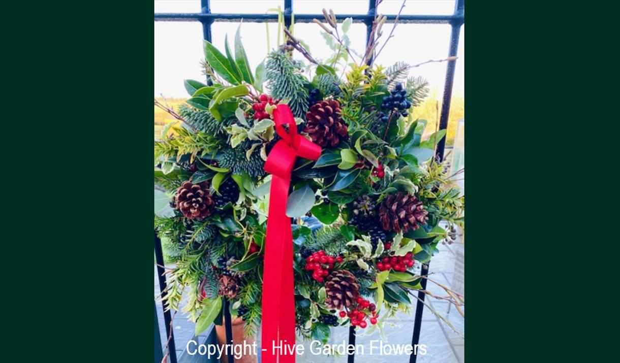 Wreath making at Elton Hall