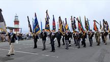 Flag marching at Armed Forces Day