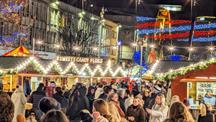 A photograph of the Christmas markets in Plymouth 