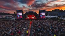 A photograph of the stage at Plymouth Summer Sessions