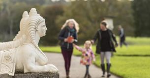 Visitors exploring the garden at Saltram