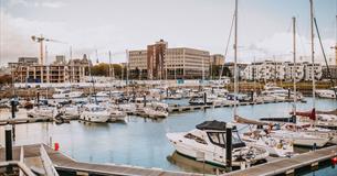 Aerial view of King Point Marina by Matt Austin.