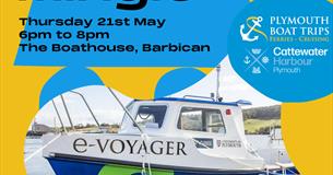 "Promotional poster for a 'Climate Mingle' event with bold black text on a yellow and blue background. Event details read: 'Thursday 21st May, 6pm to 