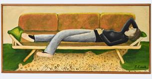 Laying on a Sofa -  Acquired with support from the Arts Council EnglandV&A Purchase Grant Fund and the Art Fund. Image © John Co
