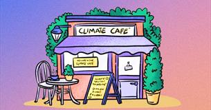 Illustration of a climate cafe