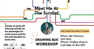 Meet Me At The Sundial: Drawing Buses Workshop with Gabi Marcellus Temple