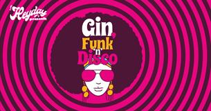 Artwork for Gin funk and disco event. Heyday Branding, pink