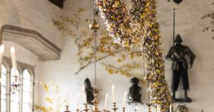 Dried flower garland