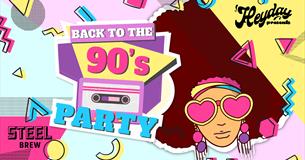 Imagine of the Heyday brand, bright colourful 90's text with a the heyday women.