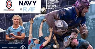 Navy vs RAF rugby banner