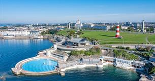 Tinside Pool, Water, Smeatons Tower lighthouse