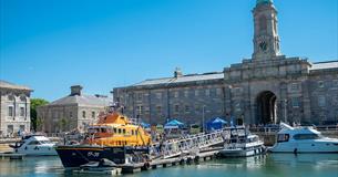 RNLI boat at Royal William Yard