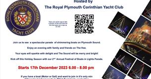 The RPCYC flyer promoting the event raising funds for the RNLI, inlcudes QR code