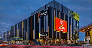 The outside of the barcode shopping centre in Plymouth