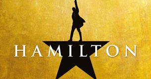 Image title of Hamilton in gold and black