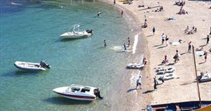 Aerial view of Cawsand beach.