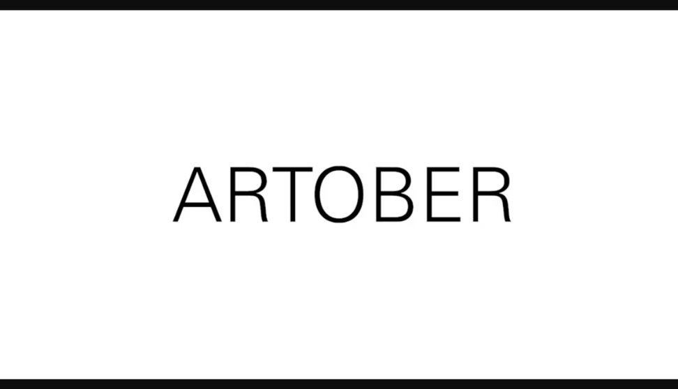 A white background with black text saying Artober