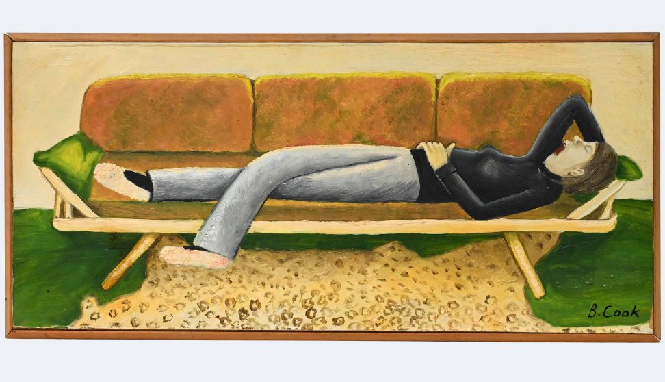 Laying on a Sofa -  Acquired with support from the Arts Council EnglandV&A Purchase Grant Fund and the Art Fund. Image © John Co