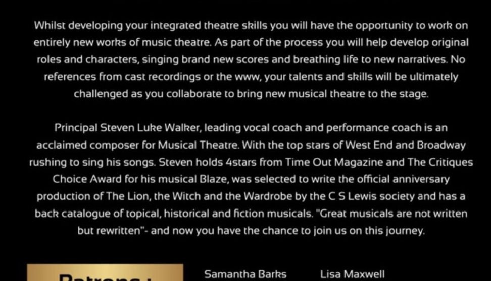 Encore Musical Theatre Open Evening