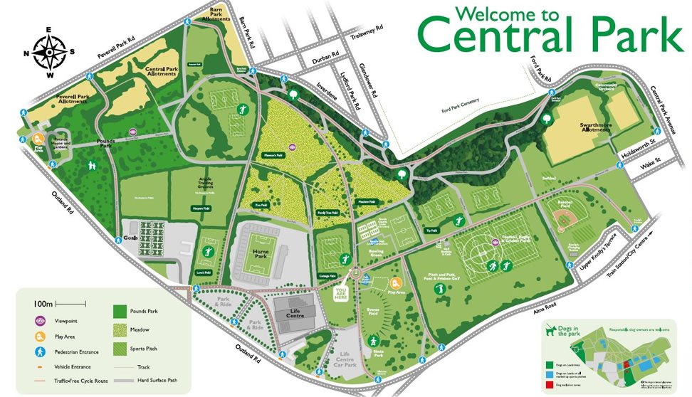 Central Park Plymouth Map Central Park - Visit Plymouth