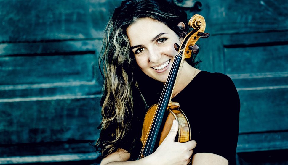Chiara Sannicandro holding her violin