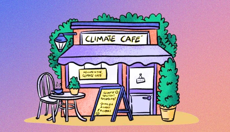Illustration of a climate cafe