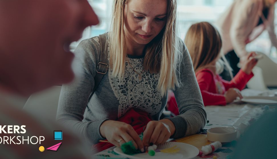 Girl making crafts