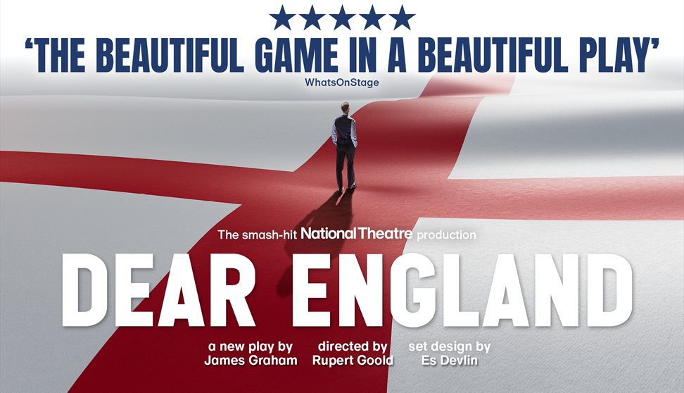 England flag with Southgate stood.