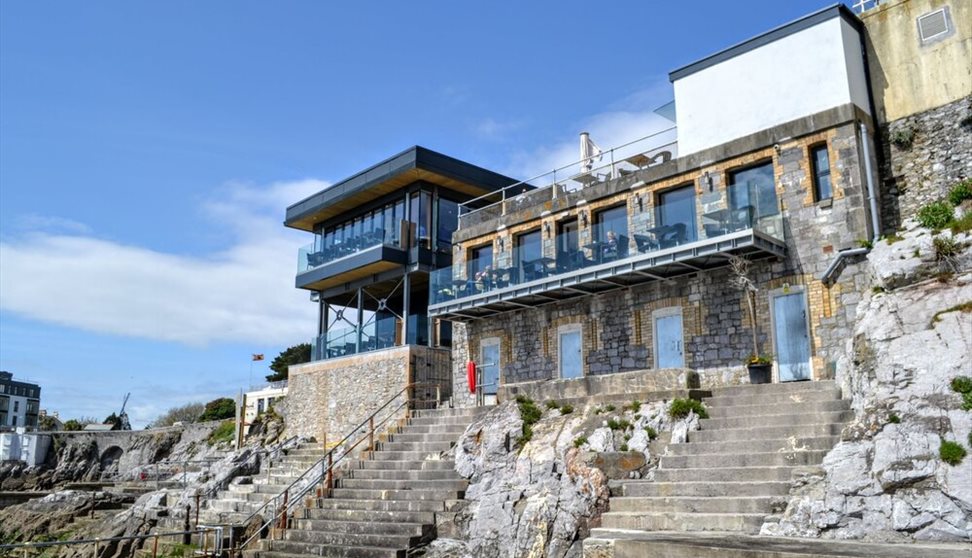 View of Pier One restaurant from the ground