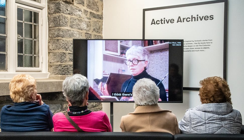 Picture of women watching an archive talk