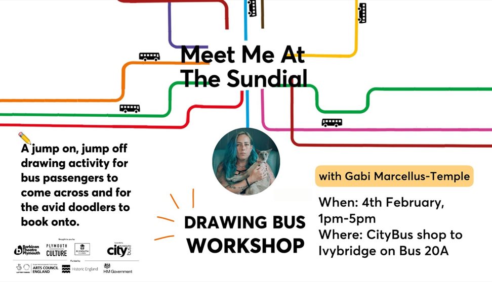 Meet Me At The Sundial: Drawing Buses Workshop with Gabi Marcellus Temple