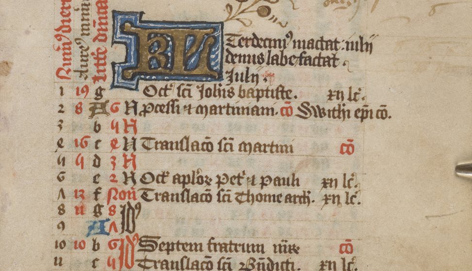 A page of a medieval book with Latin writing