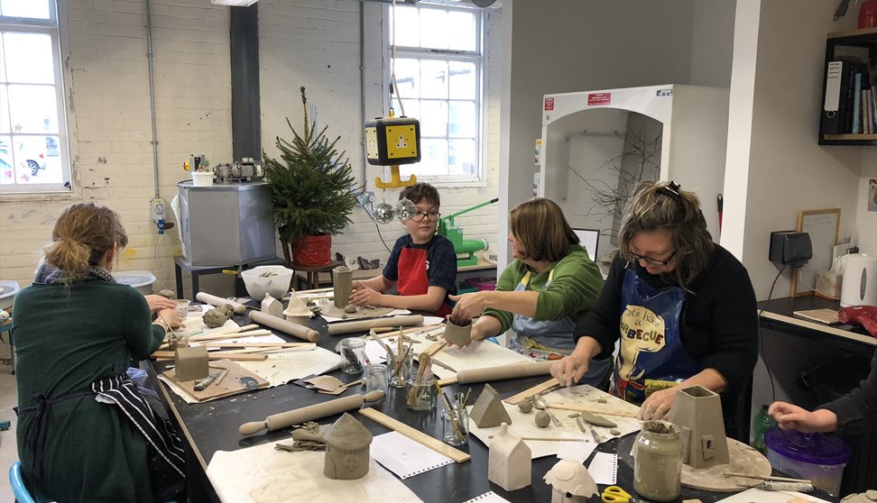 Maker Table at Ocean Studios - looking at texture
