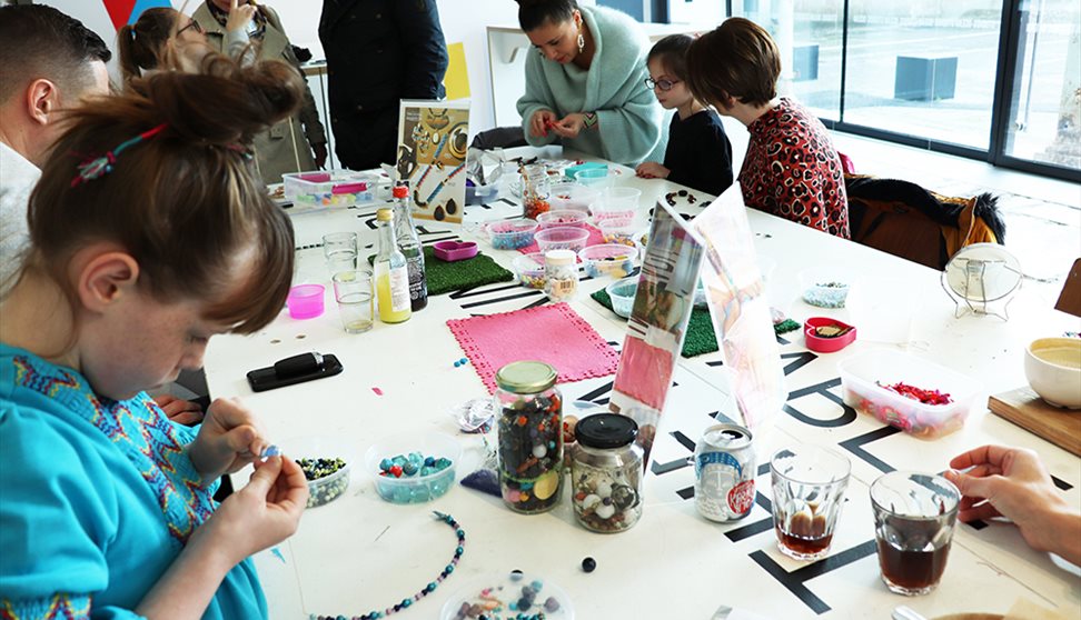 Children's beaded jewellery workshop Easter holidays Plymouth