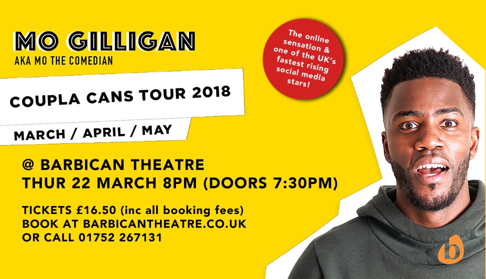 Mo Gilligan AKA Mo the Comedian UK stand Up Tour 'Coupla Cans'