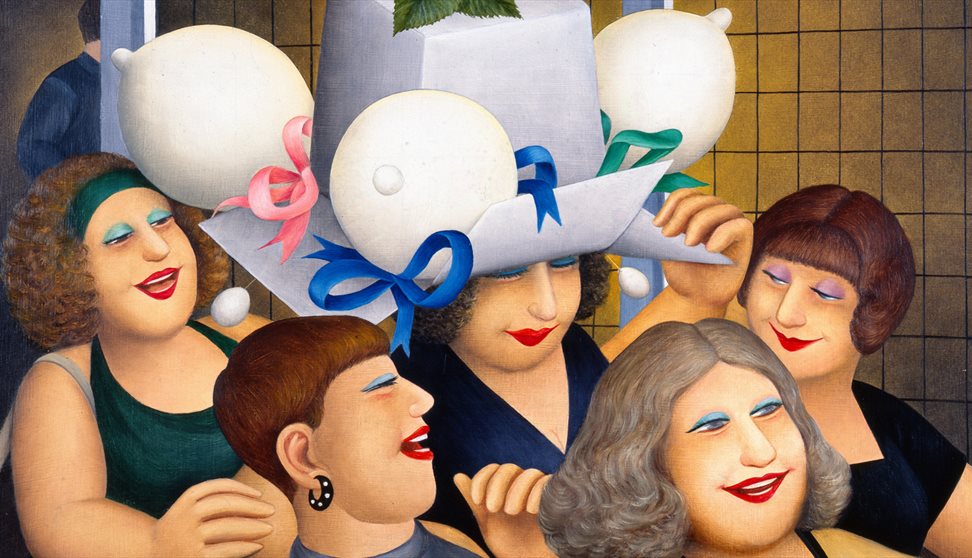 Beryl Cook, Hen Party II (detail). Courtesy of www.ourberylcook.com © John Cook 2025