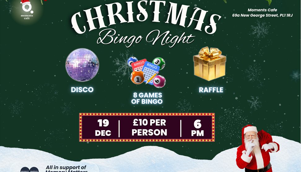 Christmas Bingo at Moments Cafe
