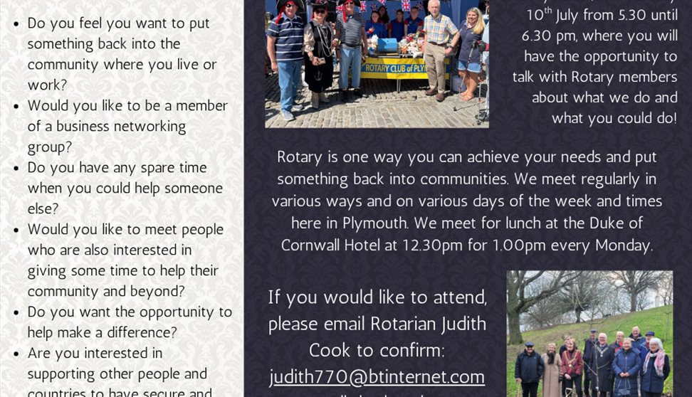 Rotary Club New Members Event