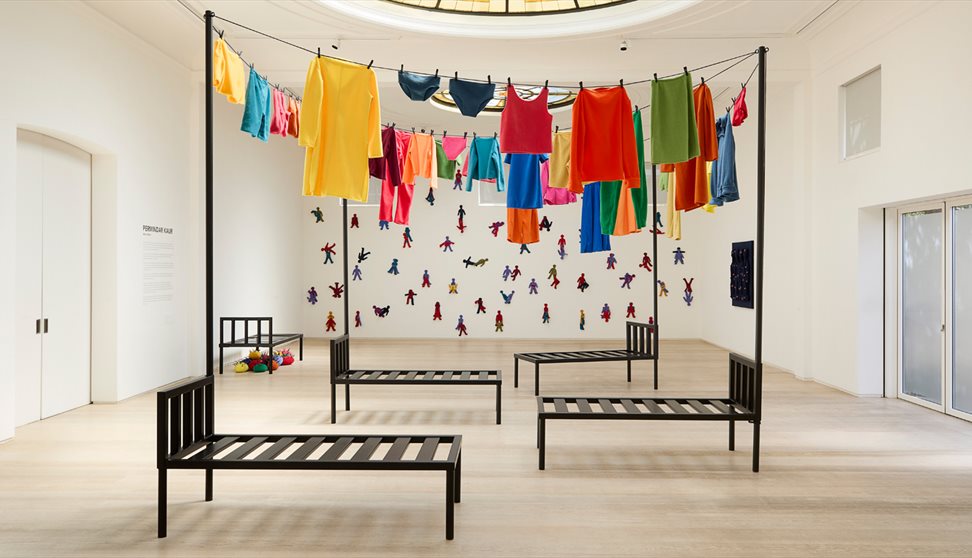 Permindar Kaur, Washing Line Bed, 2024-2025. Image by Julian Abrams.